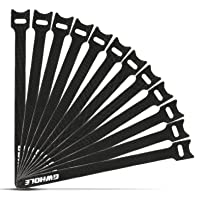 GWHOLE 50 Cintas Organizadores Cables Reutilizables para Oficina Ordenar los Cables de PC- TV- Eletronic Wire- 20cm x 1…